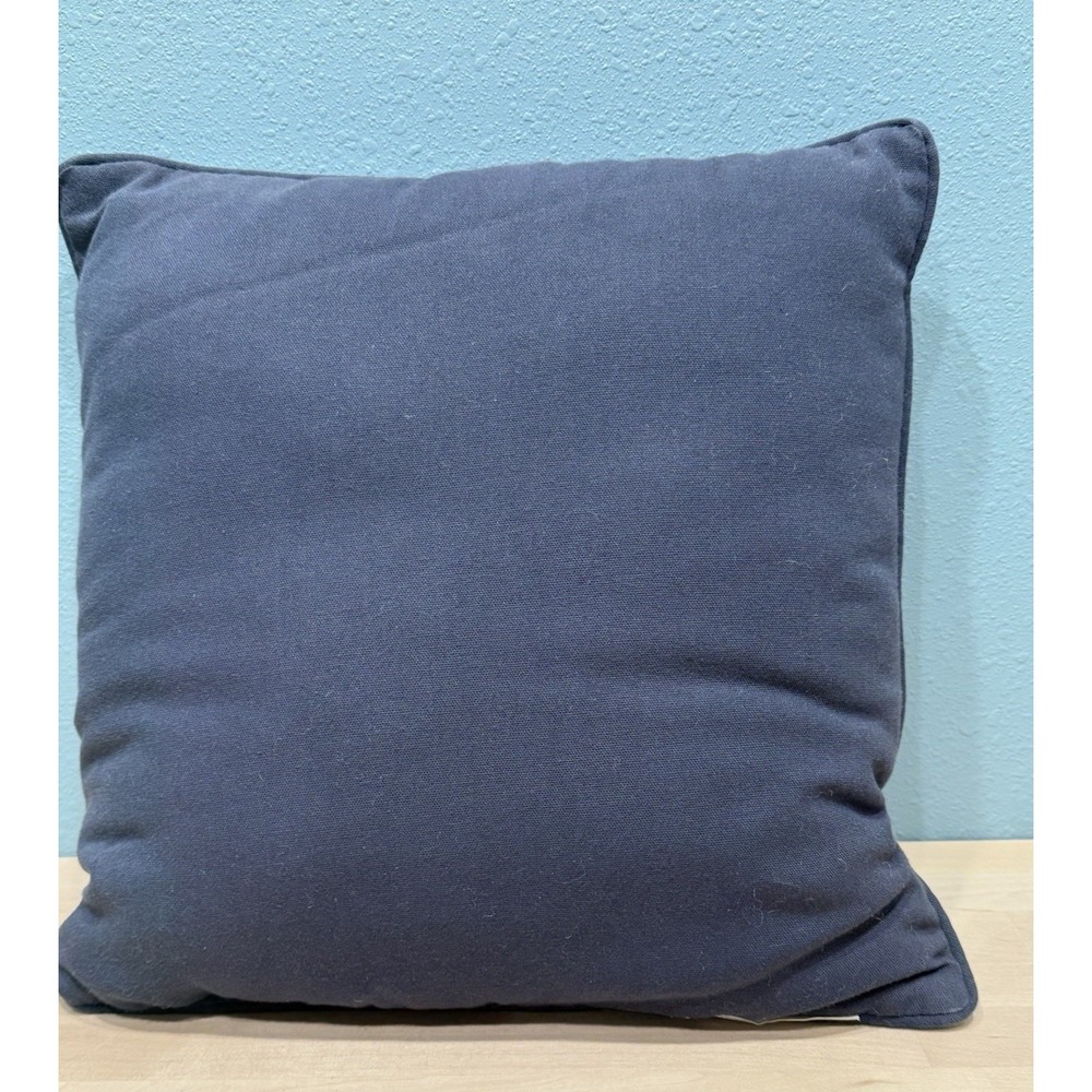Bunny Rabbit Throw Pillow Soft Tapestry Floral Spring Summer Garden 16x16 Blue - Picture 10 of 10